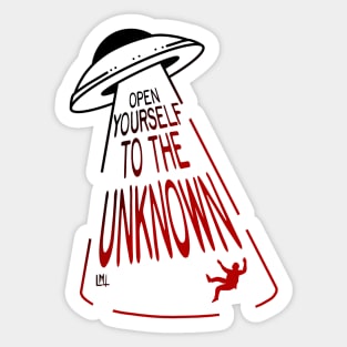 Open Yourself to the Unknown (2) Sticker